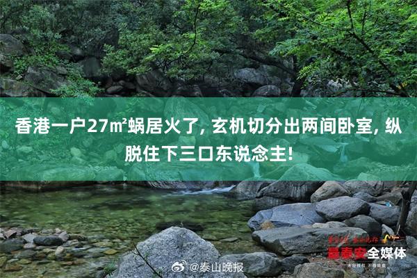 香港一户27㎡蜗居火了, 玄机切分出两间卧室, 纵脱住下三口东说念主!