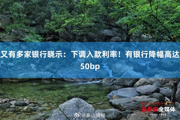 又有多家银行晓示：下调入款利率！有银行降幅高达50bp